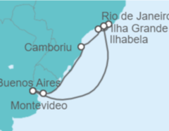 Itinerario del Crucero Brasil, Argentina - Costa Cruceros