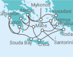 Itinerario del Crucero Grecia, Turquía - Silversea