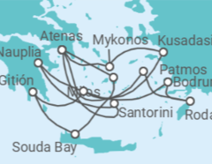 Itinerario del Crucero Grecia, Turquía - Silversea