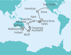 Itinerario del Crucero Vuelta al mundo - Silversea