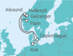 Itinerario del Crucero Noruega, Alemania - MSC Cruceros