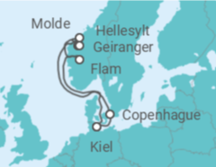 Itinerario del Crucero Dinamarca, Noruega - MSC Cruceros