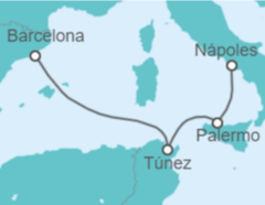 Itinerario del Crucero Túnez, Italia - MSC Cruceros