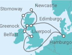 Itinerario del Crucero Reino Unido - MSC Cruceros