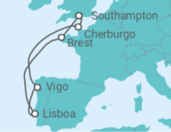 Itinerario del Crucero Francia, Portugal, España - MSC Cruceros