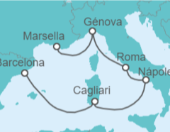 Itinerario del Crucero Italia - Costa Cruceros