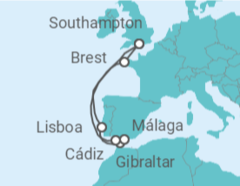 Itinerario del Crucero Francia, Portugal, Gibraltar, España - MSC Cruceros