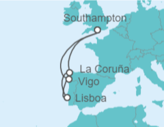 Itinerario del Crucero España, Portugal - Royal Caribbean