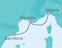 Itinerario del Crucero Francia - MSC Cruceros