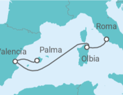 Itinerario del Crucero España, Italia - Costa Cruceros