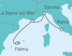 Itinerario del Crucero Italia, Francia - Costa Cruceros