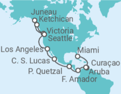 Itinerario del Crucero Alaska - Cunard