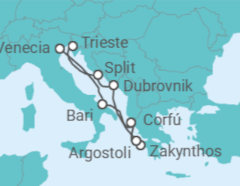 Itinerario del Crucero desde Venecia (Italia)  a Trieste (Italia) - Costa Cruceros
