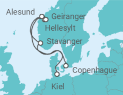 Itinerario del Crucero Noruega - Costa Cruceros
