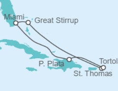 Itinerario del Crucero Islas Vírgenes - Eeuu, Islas Vírgenes - Reino Unido - Norwegian Cruise Line