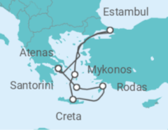 Itinerario del Crucero Turquía, Grecia - Costa Cruceros
