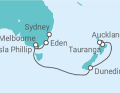 Itinerario del Crucero Australia, Nueva Zelanda - Norwegian Cruise Line