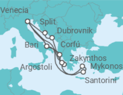 Itinerario del Crucero Italia, Grecia, Croacia - Costa Cruceros