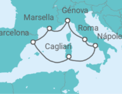 Itinerario del Crucero Italia, Francia, España - Costa Cruceros