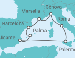Itinerario del Crucero Italia, Francia, España - Costa Cruceros