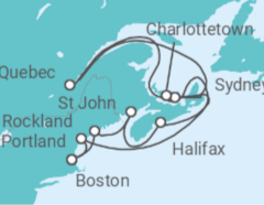 Itinerario del Crucero Canadá - Celebrity Cruises