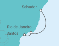 Itinerario del Crucero Brasil - Costa Cruceros
