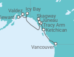 Itinerario del Crucero Alaska - Silversea
