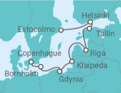 Itinerario del Crucero Finlandia, Estonia, Letonia, Lituania, Polonia, Dinamarca - Silversea