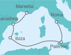 Itinerario del Crucero España, Italia - Costa Cruceros