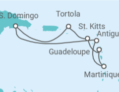 Itinerario del Crucero Antigua Y Barbuda, Martinica, Guadalupe, San Cristóbal Y Nieves, Islas Vírgenes - Reino Unido - Costa Cruceros