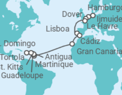 Itinerario del Crucero desde Hamburgo (Alemania) a Santo Domingo (Rep. Dominicana) - Costa Cruceros
