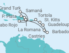 Itinerario del Crucero Caribe Completo - Costa Cruceros