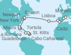 Itinerario del Crucero desde Guadalupe (Pointe-à-Pitre) a Marsella (Francia) - Costa Cruceros