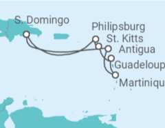 Itinerario del Crucero Antigua Y Barbuda, Martinica, Guadalupe, San Cristóbal Y Nieves, Saint Maarten - Costa Cruceros