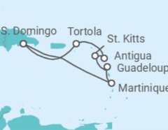 Itinerario del Crucero Guadalupe, San Cristóbal Y Nieves, Antigua Y Barbuda, Islas Vírgenes - Reino Unido, República Dom... - Costa Cruceros
