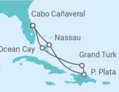 Itinerario del Crucero Bahamas - MSC Cruceros