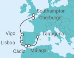Itinerario del Crucero España, Portugal, Francia - MSC Cruceros