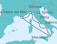 Itinerario del Crucero Italia, Francia - Costa Cruceros