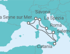 Itinerario del Crucero Italia, Francia - Costa Cruceros