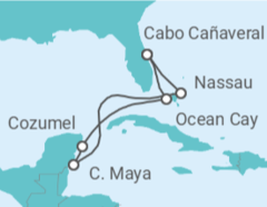 Itinerario del Crucero México, Bahamas - MSC Cruceros