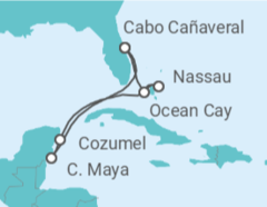 Itinerario del Crucero Bahamas, México - MSC Cruceros