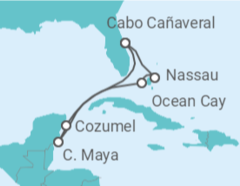 Itinerario del Crucero Bahamas, México - MSC Cruceros
