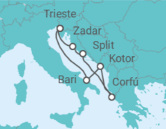 Itinerario del Crucero Italia, Montenegro, Grecia, Croacia - Costa Cruceros