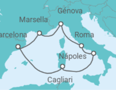 Itinerario del Crucero Italia, Francia, España - Costa Cruceros