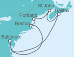 Itinerario del Crucero Estados Unidos (EE.UU.), Canadá - Royal Caribbean
