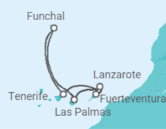 Itinerario del Crucero Islas Canarias - Costa Cruceros