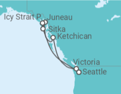 Itinerario del Crucero Alaska - Norwegian Cruise Line