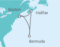 Itinerario del Crucero Canadá, Bermudas - Norwegian Cruise Line