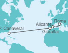 Itinerario del Crucero Gibraltar, España - NCL Norwegian Cruise Line