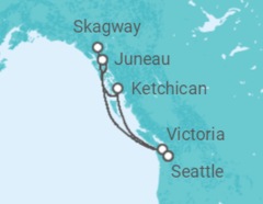 Itinerario del Crucero Alaska - Princess Cruises